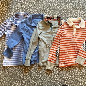 J Crew long sleeve polos, size 4-5